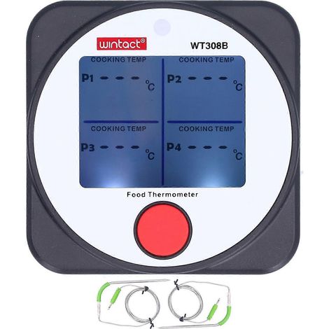 Grillthermometer mit LCD-Hintergrundbeleuchtung, Bluetooth-Funktion, Temperaturmesser für Speisen und Picknicks – -40 bis 300 °C