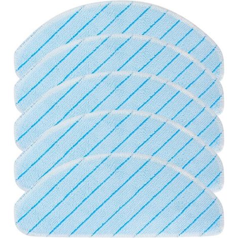 Lot de 5 Chiffons de Nettoyage Lavables et Réutilisables pour Robots Aspirateurs Ecovacs Deebot Série T9 (1/5)