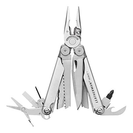 Leatherman Wave Plus - Il multiutensile per ogni compito, 18 multiutensili con lame bloccabili per il campeggio, il fai da te e le avventure all'aperto made in USA, acciaio inossidabile (1/3)