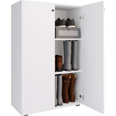 Gabinete de zapatos de madera rack de zapatos Lona 3 110x70x39 - VCM