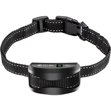 Collier Anti-aboiement Chien - 3 Modes Choc Électrique/Vibration/Sensibilité - Aide au Dressage Inoffensif Automatique - IP65 - Batterie Rechargeable - Sangle Réfléchissante - Réglable pour Petit Gro (1/4)