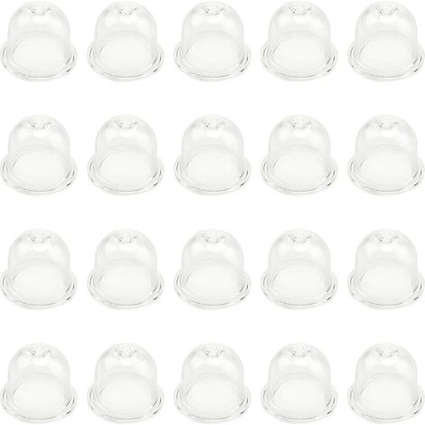 20 Pièces Carburateur Amorce Pompe Ampoule 19 mm Poire Pompe Amorcage Accessoires de Carburateur pour Debroussailleuse Tronçonneuse Souffleur Tondeuse - Bluedeer (1/4)