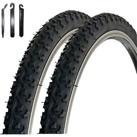 2 pneus de vélo VEE Rubber V123 26", noirs, 47-559 (26 x 1,75), démonte-pneus inclus (1/3)