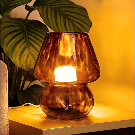 Petite lampe en forme de champignon pour chambre à coucher, bureau, lampe de chevet pour salon, décoration en forme de champignon, jolie mini lampe moderne du milieu du siècle pour tables de nuit (1/5)