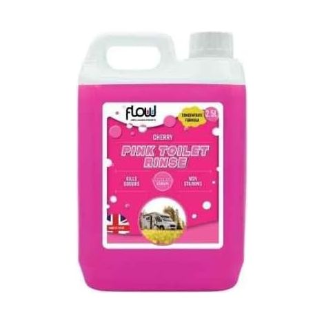 Pink Caravan Toilet Fluid 2.5L Chemical Toilet Fluid Portable Toilet Chemicals Motorhome Biodegradable Formaldehyde Free