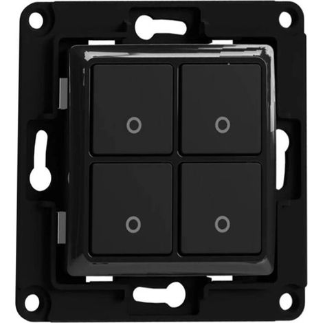 Interruttore a parete Shelly a 4 pulsanti (nero)