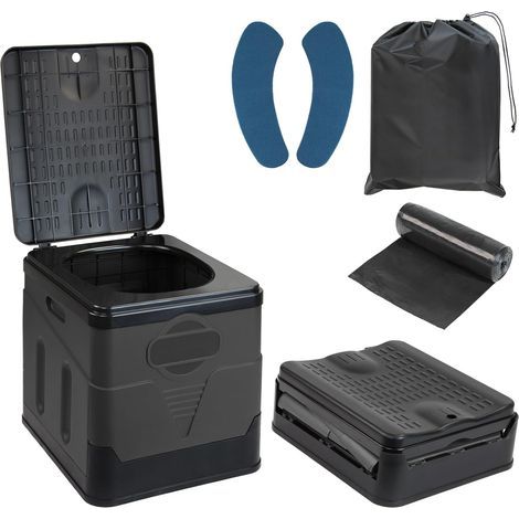 Faltbare Campingtoilette, max. 150 kg, mobile Toilette, separate, trockene Falttoilette, stabile Toilettentaschen