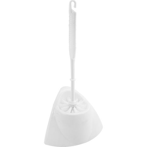 Escobillero Esquinero Blanco Moderno 13cm DIAMETRO  INCLUIDA ESCOBILLA