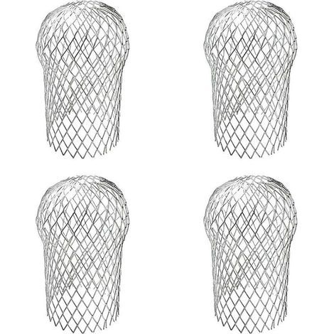 4 pièces Filtre Gouttiere, Crapaudine de Gouttière Galvanisée, Alliage D'aluminium (1/4)