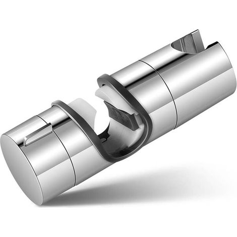 Shower rail support - ø 20/25 mm - Shower head holder - Adjustable ABS replacement part - Shower head (1/5)