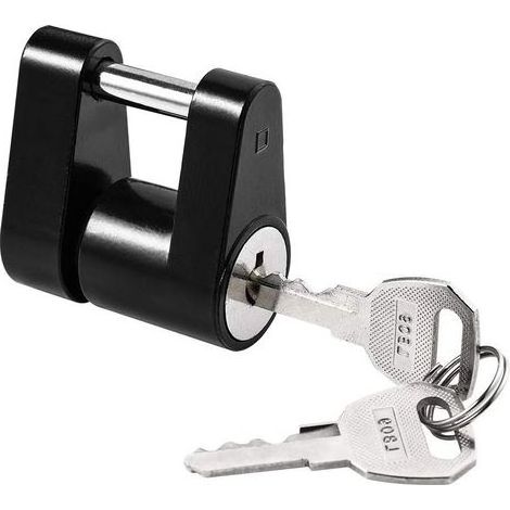 Verrou d'attelage de remorque noir, diamètre 1/4 po, portée 3/4 po, pour remorqueur, bateau, camping-car, camion, voiture (1 paquet, noir) (1/5)