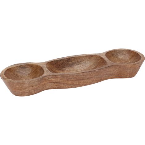Plateau à snacks en bois de mangue (1/5)