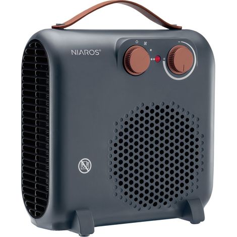 Radiateur électrique vertical/horizontal Aitsa, 2 000 W max., gris