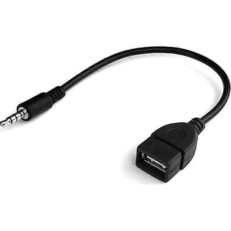 Adaptateur USB vers prise jack USB, convertisseur audio stéréo auxiliaire mâle 3,5 mm, connecteur de câble audio, compatible avec les appareils audio. (1/5)