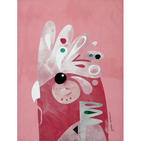 Serviette de Table 100% Coton, Imprimé Cacatoès Rose, 50 x 70 cm - Multicolores (1/5)