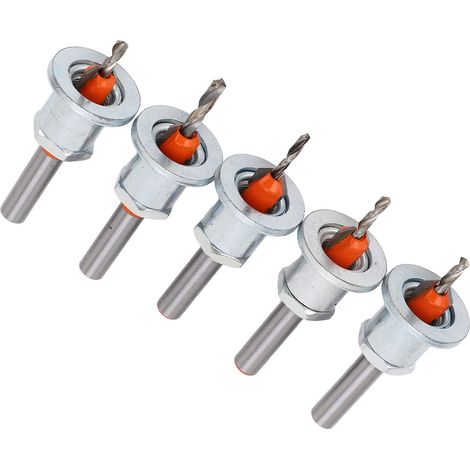 Satz mit 5 Lamper-Fräsern aus legiertem Stahl, verstellbarem selbstbohrenden Gewindebohrer, konischem Aufweitbohrer (1/5)