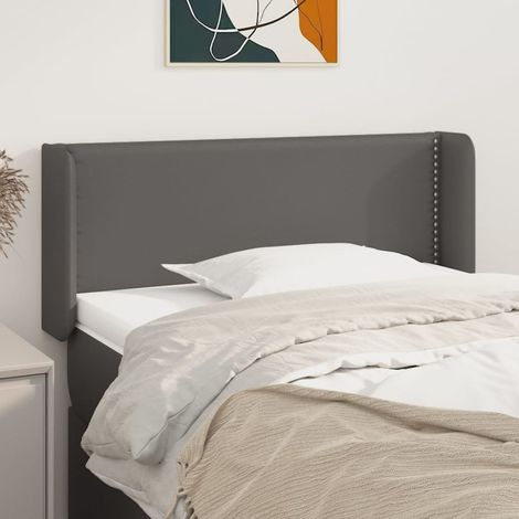 vidaXL Testiera ad Orecchio Grigio 83x16x78/88 cm in Similpelle (1/5)