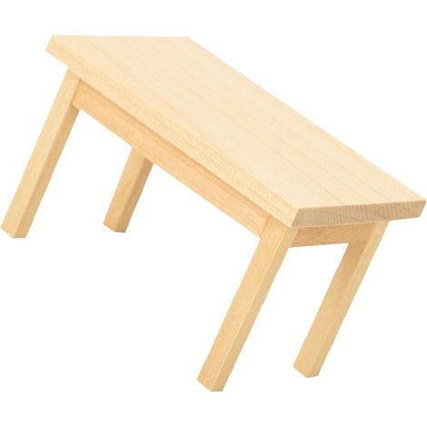 Mini mesa de madera, ideal para casas de muñecas, dimensiones: 7,7 x 4,8 x 4,8 cm (juego de 3 piezas) (1/2)