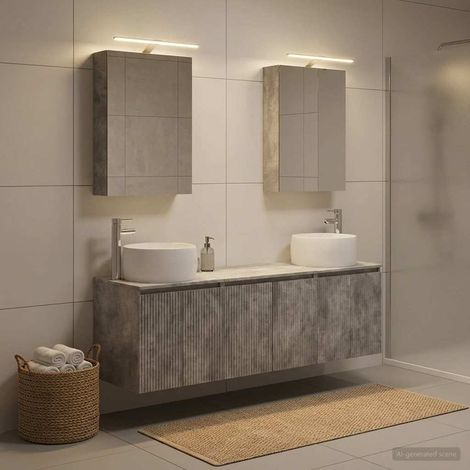 vidaXL Bathroom Cabinet Set 5 pcs Concrete Grey Engineered Wood (1/5)