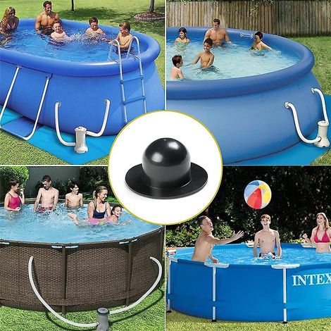 Lot de 10 bouchons bleus pour crépine de piscine enterrée (1/4)