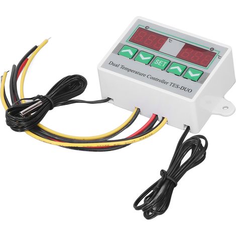 Régulateur numérique de température 220V double affichage double contrôle, interrupteur thermostatique électronique haute précision multifonction (1/5)