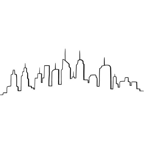 Sticker plat Skyline 50x70 cm (1/2)