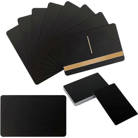 Rohlinge für Lasergravur, geeignet für CNC-Gravur und Laserbearbeitung. Vielseitige Visitenkarten aus Metall. Personalisierbare Geschenkkarten. Schwarz. (1/5)