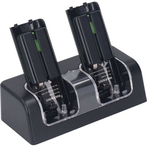 Station de charge 4 en 1 avec télécommande, accessoire portable, double station de charge avec télécommande, base, noir (1/5)