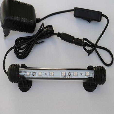 Lámpara LED para acuario AIDUCHO, iluminación LED anfibia para peceras, luz de buceo, lámpara de bajo consumo, silenciosa (blanca, 18 cm) (1/5)