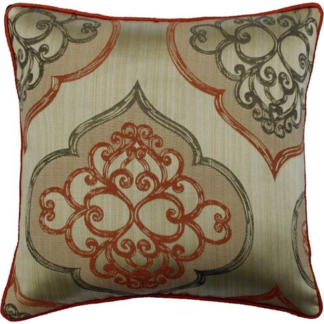 Fundas de almohada HomeCentric, color naranja, paquete de 2, 45 x 45 cm, jacquard satinado, estampado abstracto, estilo moderno.
