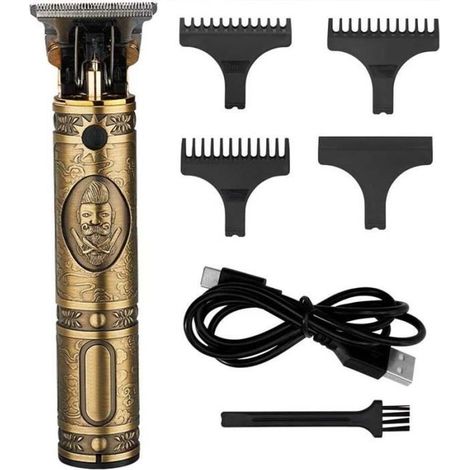 Tondeuse Électrique - Anself - Professionnelle - USB Rechargeable - 120 min Autonomie - 3 Peignes de Guidage (1/4)