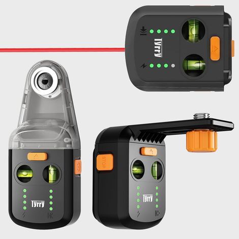 Niveau Laser 4-en-1 Rechargeable, Dépoussiéreur de Perceuse, Ventouse Électrique et Support Mural pour Suspendre des Tableaux et les Rénovations à Domicile (1/5)