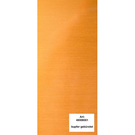 alfer Design-Platte 1000 x 600 mm PVC (Kunststoff) glatt kupfer gebürstet Wanddekoobjekt