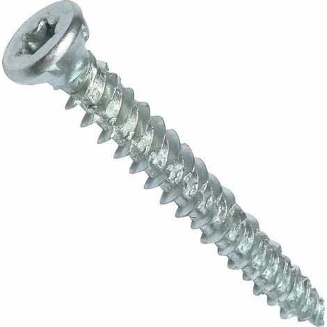Lot de 100 Vis d'ancrage direct pour béton Ø7,5x62mm tête fraisée conique - à empreinte étoile T30 - fixation directe sans cheville (1/4)