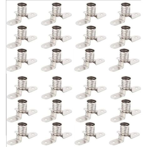 Douille E10 pour ampoule – Lot de 24 pièces – Fer ignifuge jusqu'à 230V 200W – Pour expériences électriques et dispositifs scientifiques (1/5)