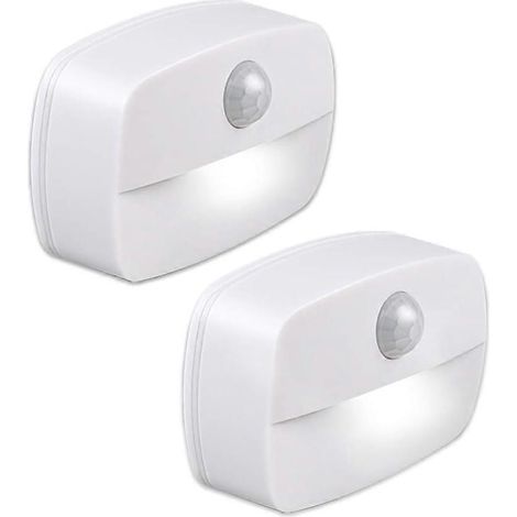 Lampe à détecteur de mouvement intelligent, veilleuse LED adhésive d'intérieur à piles, économe en énergie et dotée de la technologie PIR, pour de multiples emplacements (1/5)