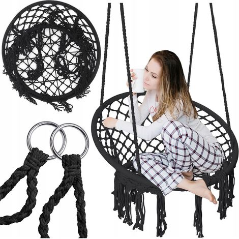 Silla colgante Stork's Nest Togo negra (1/5)
