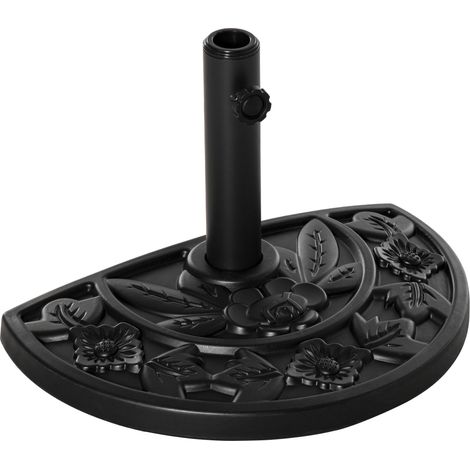Base per Ombrellone da Giardino Mezzaluna 10kg in Cemento Ø50x32 cm (1/5)