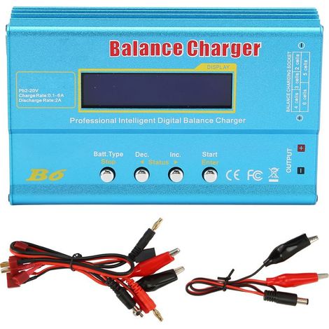Chargeur Équilibreur LiPo 80W 1-6S avec Écran LCD pour Batteries RC NiMH NiCd Li-ion LFP SLA (1/5)