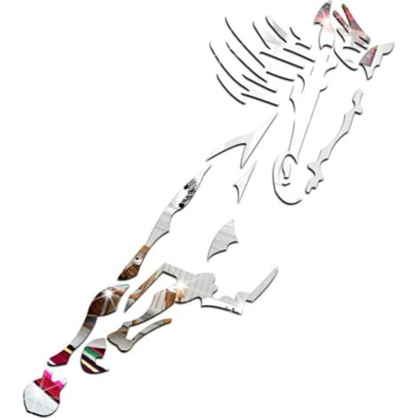 mural avec adhésif repositionnable Cheval au galop moderne (1/5)