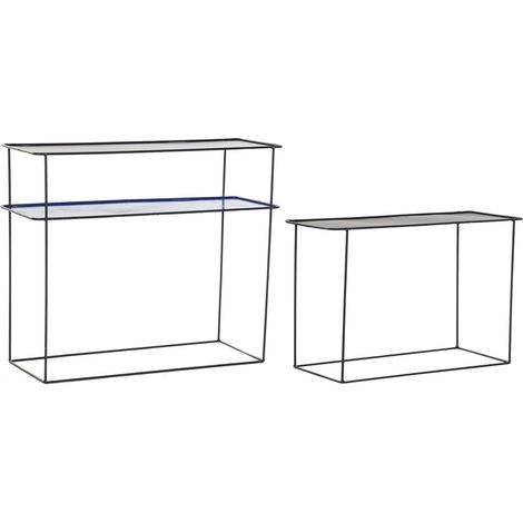 Set di mobili DKD Home Decor Azzurro Nero 70 x 27 x 45 cm 40 x 27 x 45 cm 80 x 27 x 65 cm 80 x 27,5 x 65 cm (1/5)