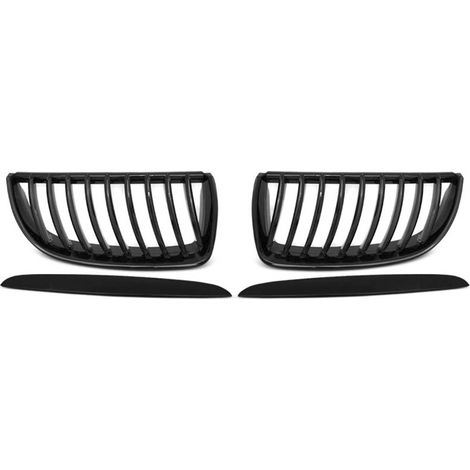 Paire grilles calandre BMW serie 3 E90/E91 de 03/2005 a 08/2008 Noir brillant-27318057 (1/5)
