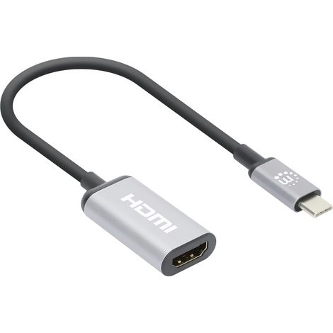 Manhattan USB 2.0 Adapter [1x USB-C® Stecker - 1x HDMI-Buchse] 4K@60Hz USB-C to HDMI-Adapter 15 cm (1/5)