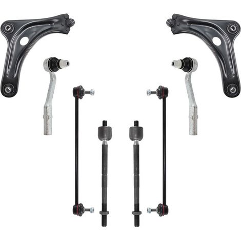 KIT BRACCIO OSCILLANTE 8 PEZZI COMPATIBILE CON CITROËN C3 II (SC) 1.4 VTi 95 11.2009 - / Kit Sospensione Completo OE/OEM / Bracci Oscillanti + Testine Sterzo / Sostituzione Diretta OEM