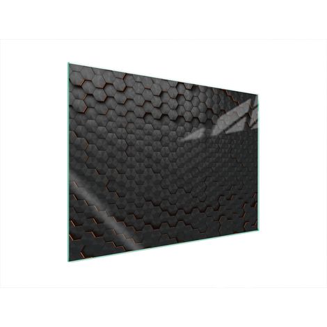 GLASSCHUTZPLATTE FÜR HERD 70x52 SCHWARZ (1/5)