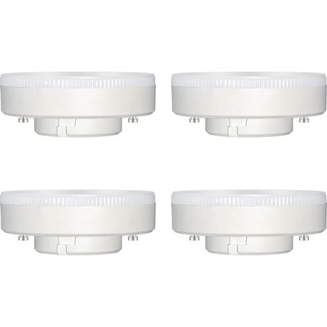 Ampoule LED GX53 10 W, blanc neutre 4000 K, 800 lm, angle de diffusion 180°, 230 V CA, remplace les ampoules fluocompactes et halogènes GX53, non dimmable, lot de 4 (1/5)