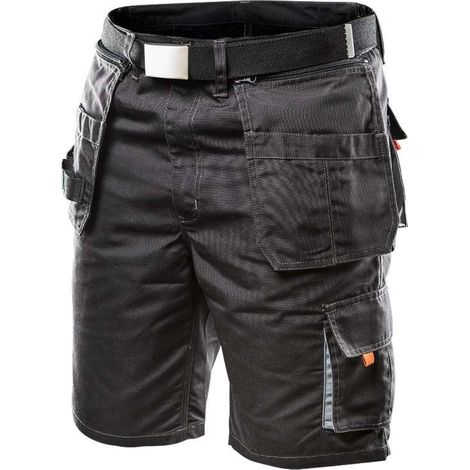 Short de travail haute visibilité – Couture triple – Poches robustes – Ceinture réglable – Taille S – NEO