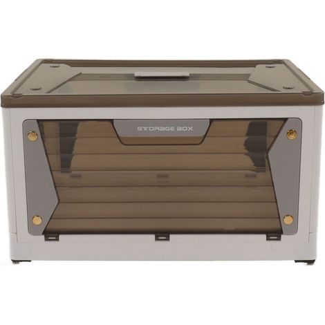 Bacs de Rangement Emboîtables avec Roulettes et Fermeture Magnétique - Boîte de Stockage Pliable pour Maison - 1 Niveau (1/5)