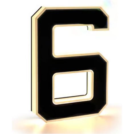 Enseigne extérieure lumineuse avec numéro de porte et adresse. (1/4)
