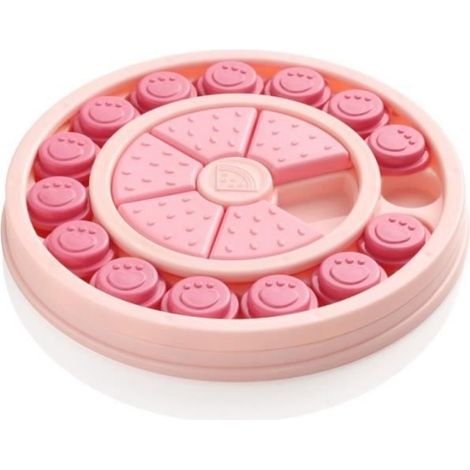 Jouet de puzzle pour chien, Gamelle coordonnante lente, Jeu d'entraînement au QI, Enrichissement coule, Chiens ronds, Rouge (1/4)
